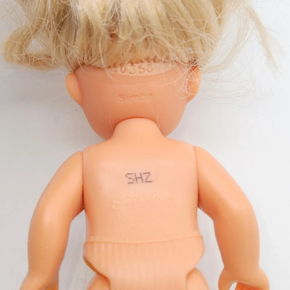 Simba Miniature Doll Unisex 4.75in Tan Blonde Hair Blue Eyes Articulated Toy